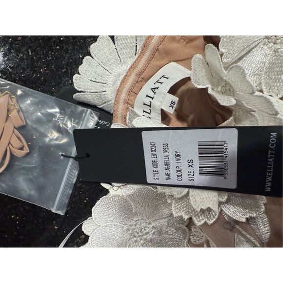 Elliatt White Floral Strapless Wedding Dress - Picture 6 of 6